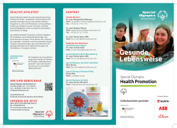Gesunde Lebensweise - Special Olympics Deutschland