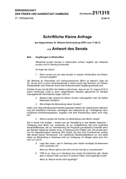 Schriftliche Kleine Anfrage und Antwort des Senats