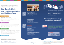 Die Supply Chain von morgen gestalten und beherrschen