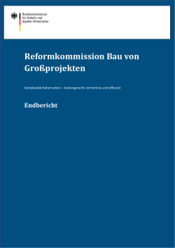 Reformkommission Bau von Großprojekten