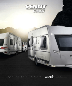 Gesamtkatalog Caravans 2016 - Fendt