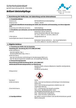 Sicherheitsdatenblatt Brillant Edelstahlpflege