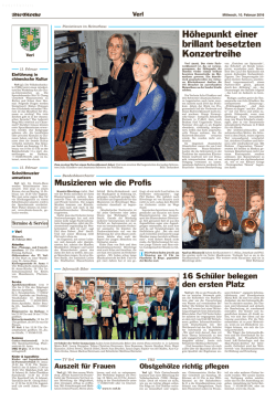 H&ouml;hepunkt einer brillant besetzten Konzertreihe