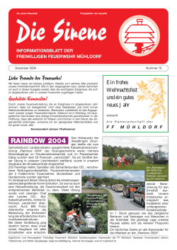 Ausgabe 10 - Freiwillige Feuerwehr Mühldorf