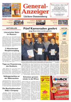 Fünf Kameraden geehrt