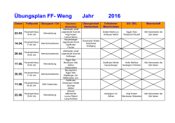 Übungsplan FF- Weng Jahr 2016