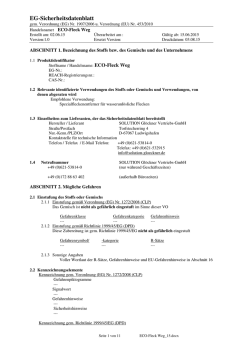 EG-Sicherheitsdatenblatt