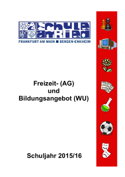 AG-WU-Broschüre (Beschreibung der Kurse)