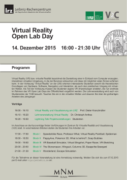 Virtual Reality Open Lab Day