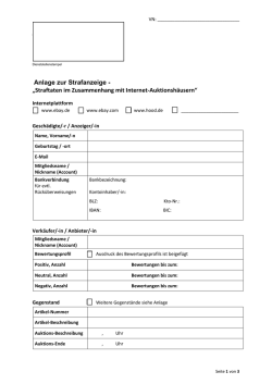 Ebay-/Internet Betrug
