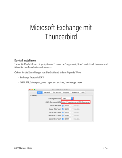 Microsoft Exchange mit Thunderbird