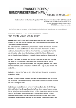Ich wurde Clown um zu leben