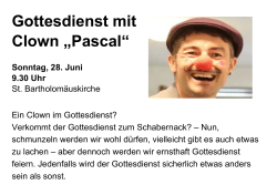 Gottesdienst mit Clown „Pascal“
