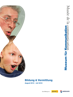 Jahresprogramm - Museum f&uuml;r Kommunikation