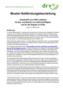 Muster-Gefährdungsbeurteilung