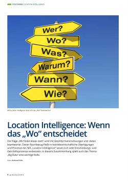 Location Intelligence: Wenn das „Wo“ entscheidet
