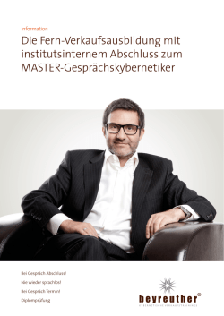 Die Fern-Verkaufsausbildung mit institutsinternem Abschluss zum
