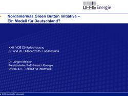Nordamerikas Green Button Initiative – Ein Modell für Deutschland?