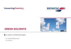 Green Solvents - Dr. Christian Braunshier