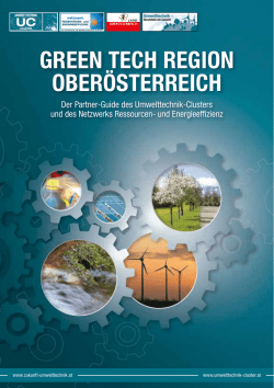 GREEN TECH REGioN obER&Ouml;sTERREiCH