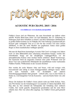 Infotext ACOUSTIC PUB CRAWL 2015/2016
