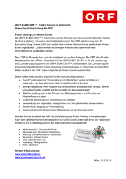 Green Event-Empfehlung des ORF