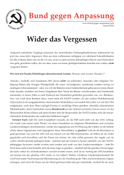 Unser aktuelles Flugblatt