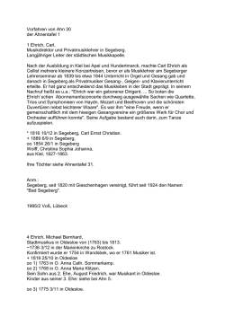 Vorfahren von Ahn 30 der Ahnentafel 1 1 Ehrich, Carl, Musikdirektor