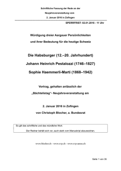 Schriftliche Fassung