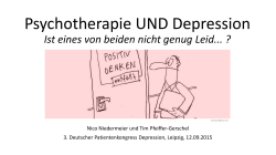 Psychotherapie UND Depression - Stiftung Deutsche Depressionshilfe