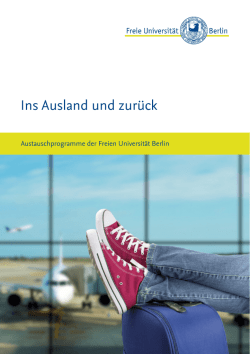 Ins Ausland und zur&uuml;ck - Freie Universit&auml;t Berlin