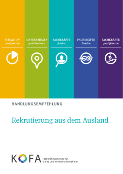 Handlungsempfehlung Rekrutierung aus dem Ausland