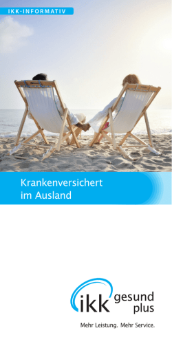 IKK-Fachfolder Krankenversichert im Ausland