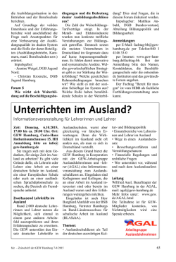 Unterrichten im Ausland?