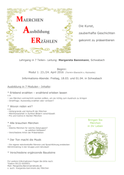 MAERCHEN Ausbildung ERZÄHLEN
