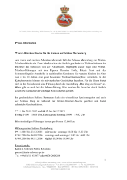 1 Presse-Information Winter-Märchen
