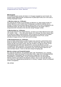 Gruppenstunde "M&auml;rchen"