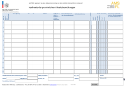 Nachweis der persönlichen Arbeitsbemühungen