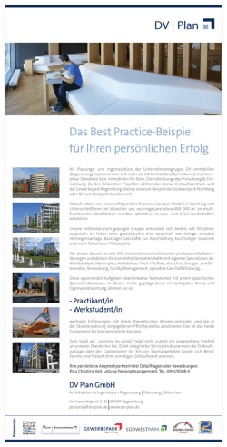 DV | Plan Das Best Practice-Beispiel f&uuml;r Ihren pers&ouml;nlichen Erfolg