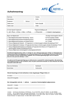 Aufnahmeantrag - Augsburger Flieger Club e