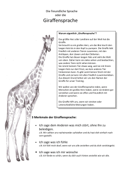 Giraffensprache - Grundschule Nellmersbach
