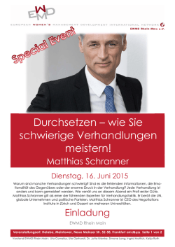 Durchsetzen &ndash; wie Sie schwierige Verhandlungen meistern!