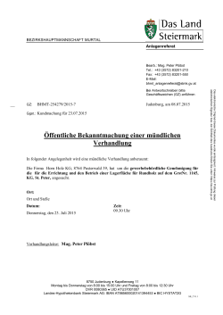 KM Verhandlung Horn Holz KG