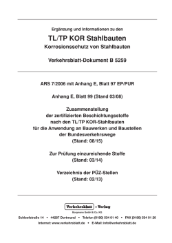TL/TP KOR Stahlbauten