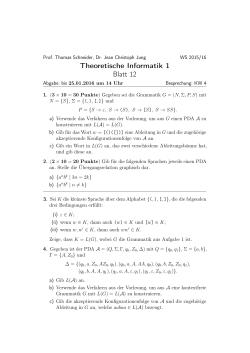Theoretische Informatik 1 Blatt 12