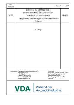 Einführung der VDI 6022 Blatt 3