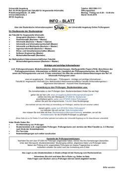 info &ndash; blatt - Universit&auml;t Augsburg