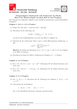 Blatt 09 - Fachbereich Mathematik