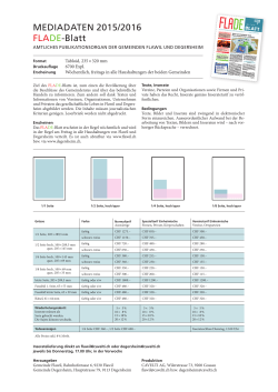 MEDIADATEN 2015/2016 FLADE-Blatt