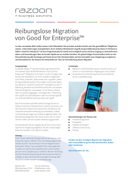 Reibungslose Migration von Good for Enterprise™